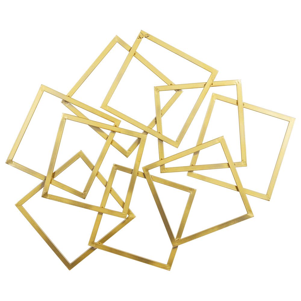 CosmoLiving by Cosmopolitan 37&quot; x 45&quot; Abstract Wall Decor in Gold, , large