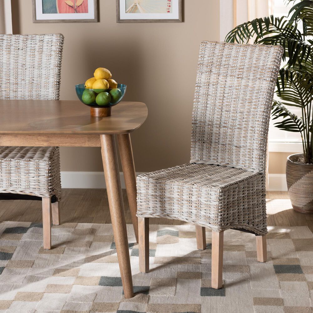 Baxton Studio Trianna Side Chair in Whitewashed and Natural Brown, , large