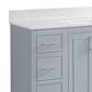 37B Lucerne 48" Single Bathroom Vanity in Soft Blue with Marble Top and Backsplash, , large