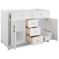 James Martin Bellshire 48" Single Bathroom Vanity in Bright White with 3 cm Charcoal Soapstone Silestone Top and Rectangular Sink, , large