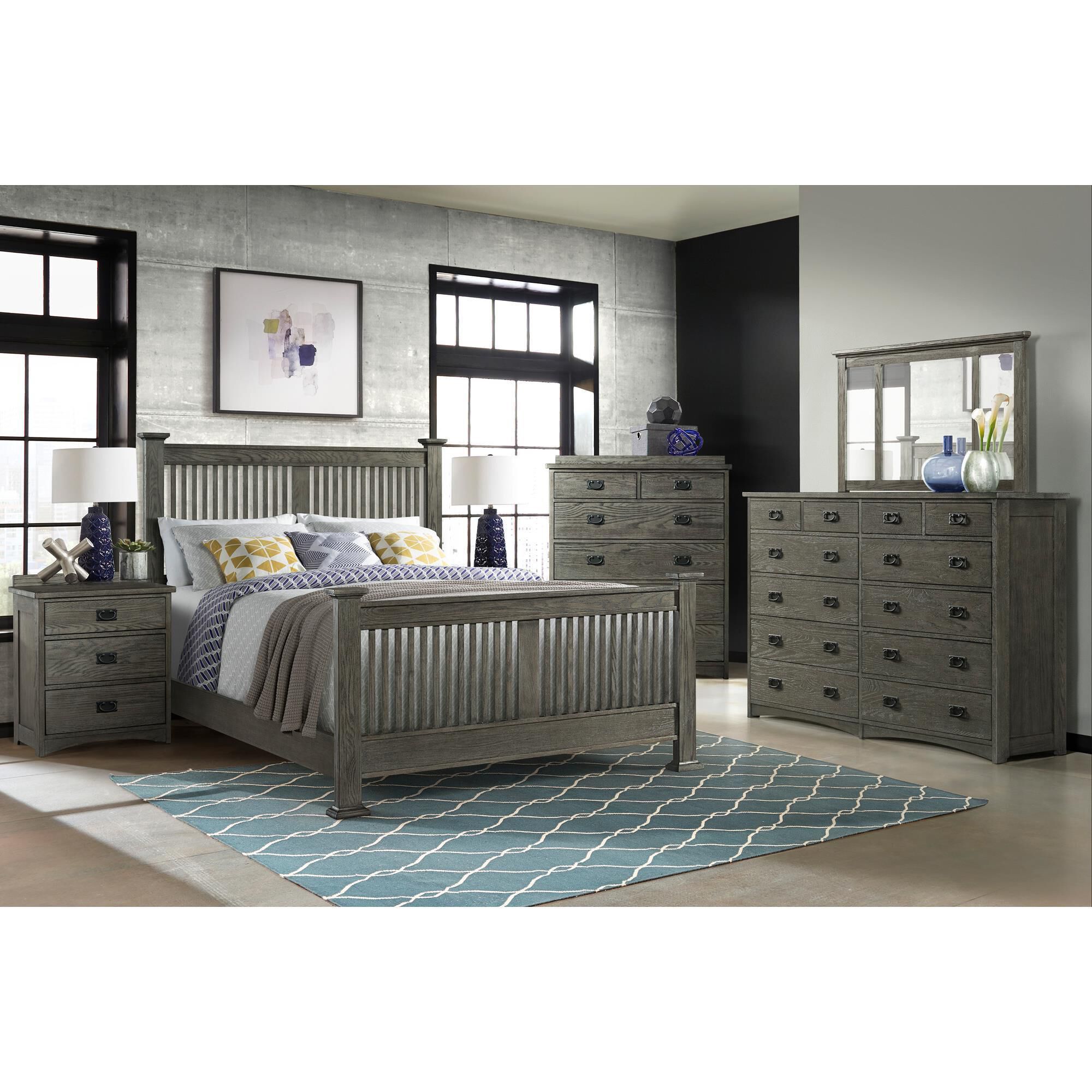 Hawthorne Furniture Oak Park 12 Drawer Dresser in Pewter