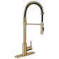 MS International AcquaLuxe Curved Pull-Down Sprayer Kitchen Sink Faucet in Gold, , large