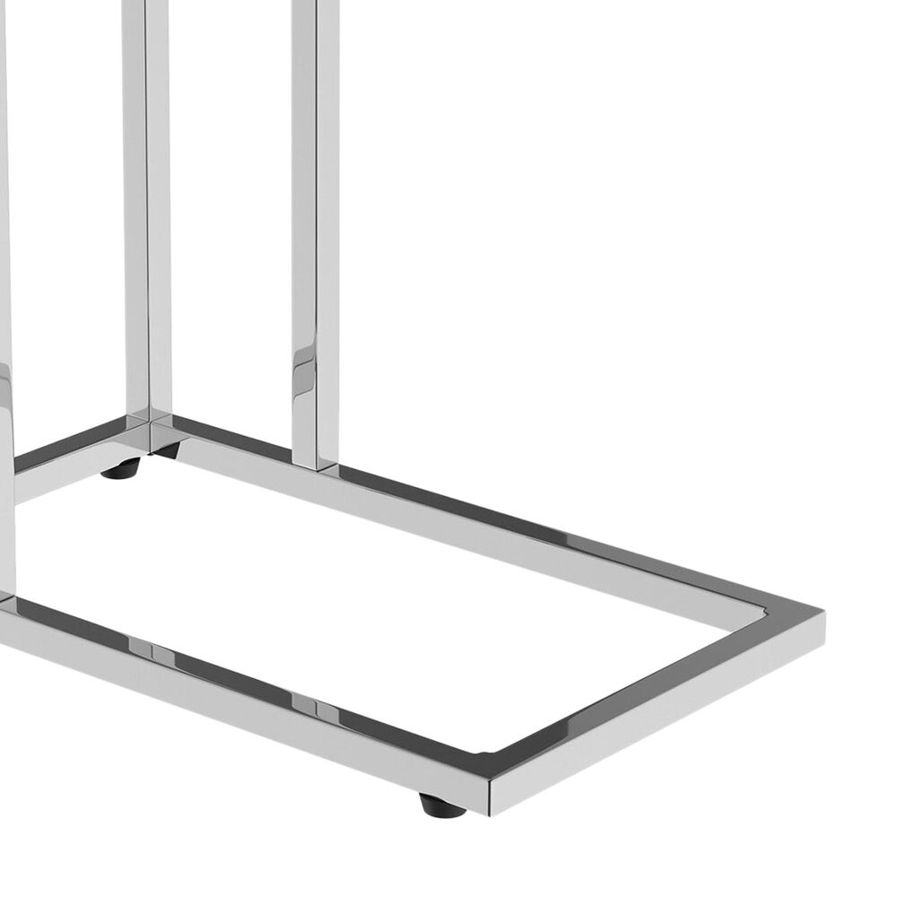 Timberlake Side Table in Glossy White and Chrome &#40;Set of 2&#41;, , large