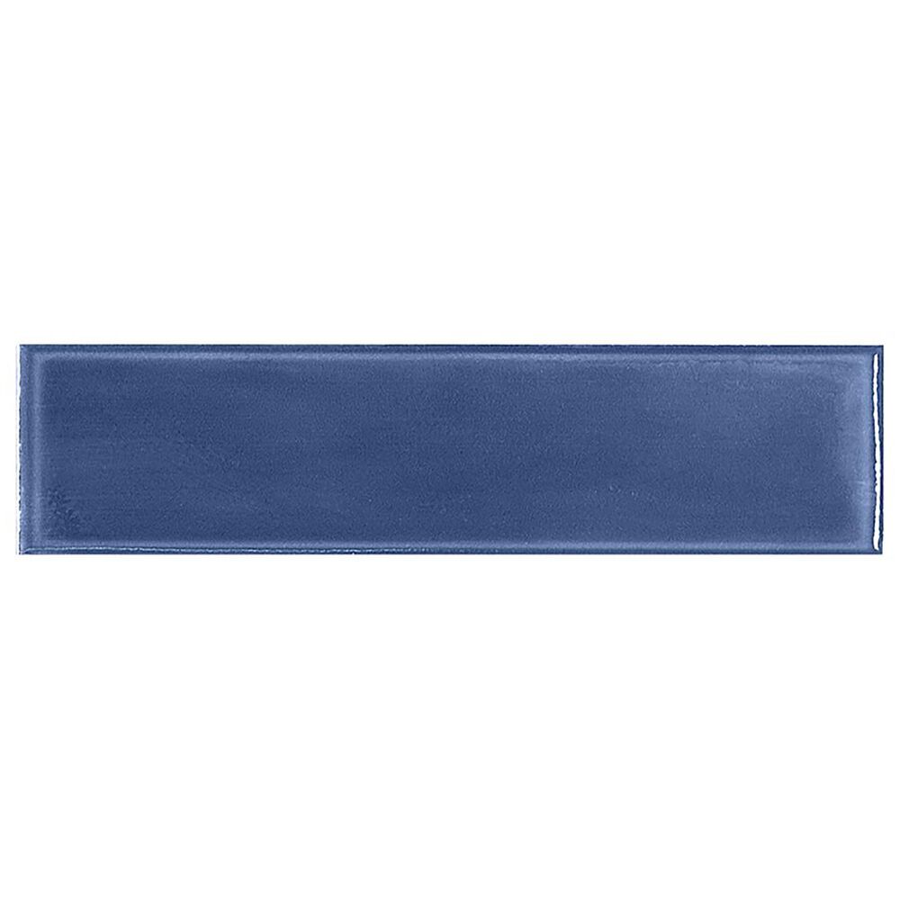 Soho Studio ArtBlock Denim Blue 3.93" x 15.74" Polished Porcelain Tile, , large
