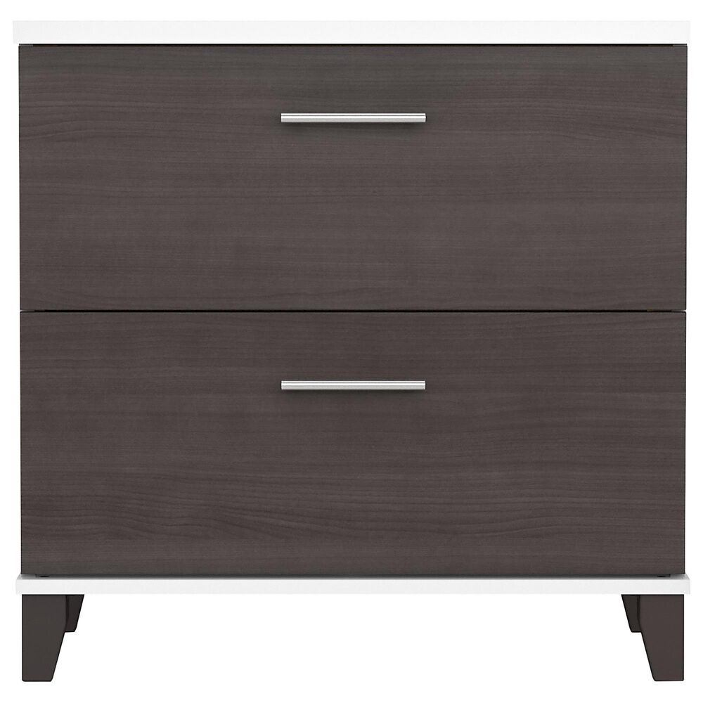 Bush Somerset 3 Piece Office Desk Set in Storm Gray/White, , large