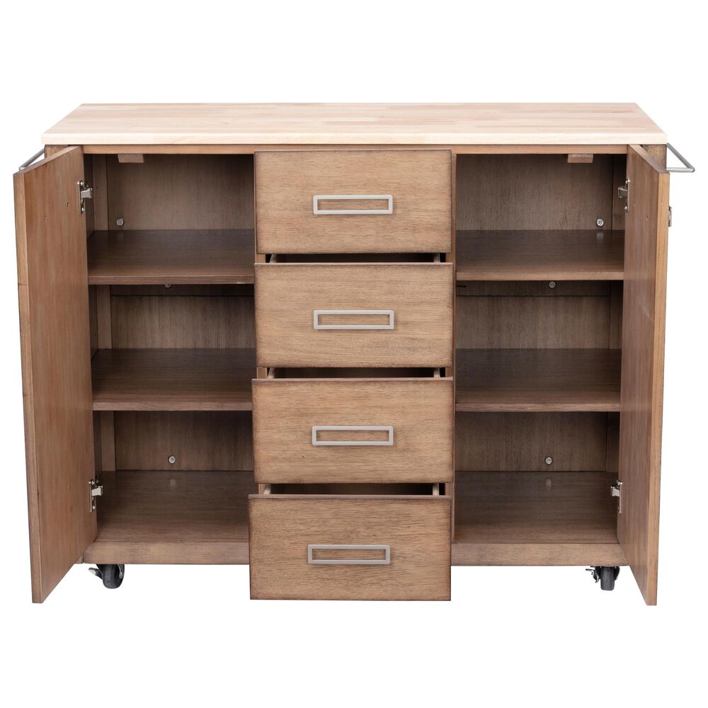 Home Styles Big Sur Kitchen Cart in Brown | Nebraska Furniture Mart