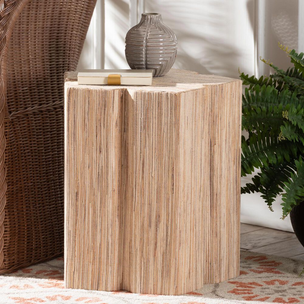 Baxton Studio Janeth End Table in Natural, , large