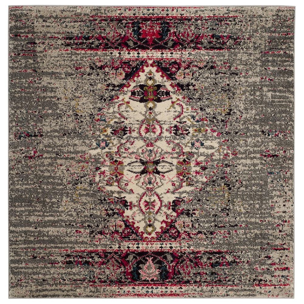 Safavieh Monaco MNC209T-5SQ 5" Square Grey/Ivory Area Rug, , large