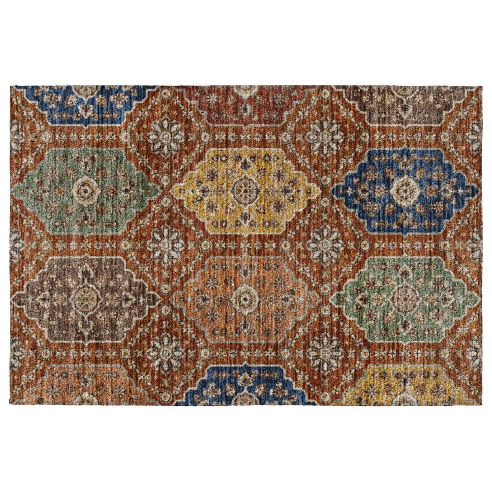 Dalyn Rug Company Silk Road Paprika, Copper, Gold, Sage, Navy and Copper 1"8" x 2"6" Area Rug, , large