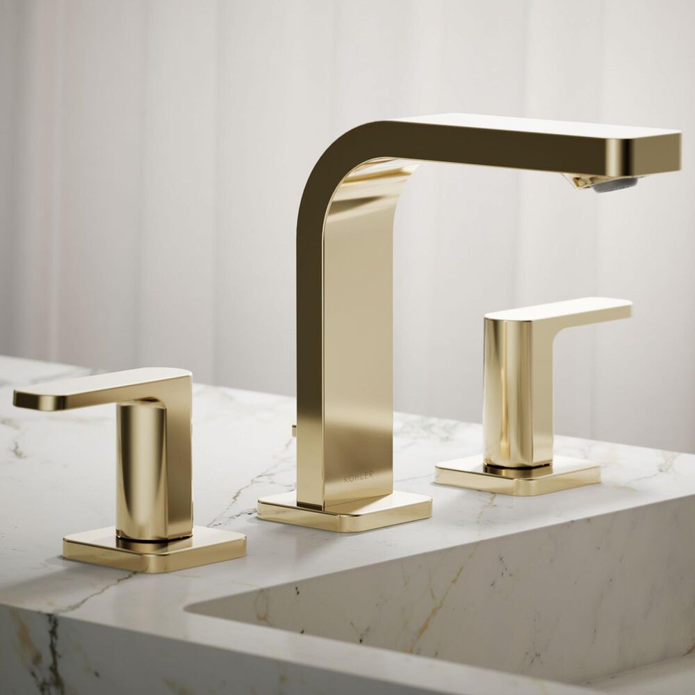 Kohler Parallel Widespread Bathroom Sink Faucet in Vibrant French Gold, , large