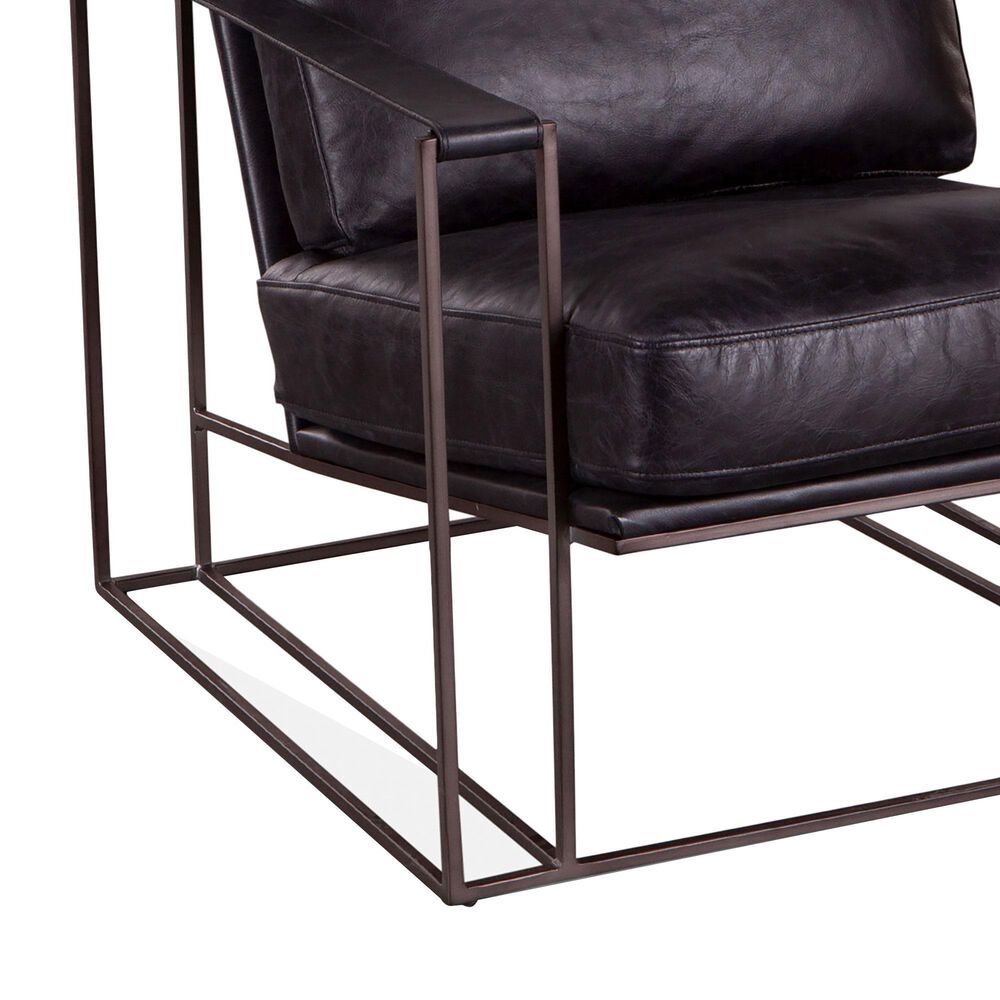 Home Trends &amp; Design Grosvenor Arm Chair with Ebony Black Cushion in Matte Brown, , large