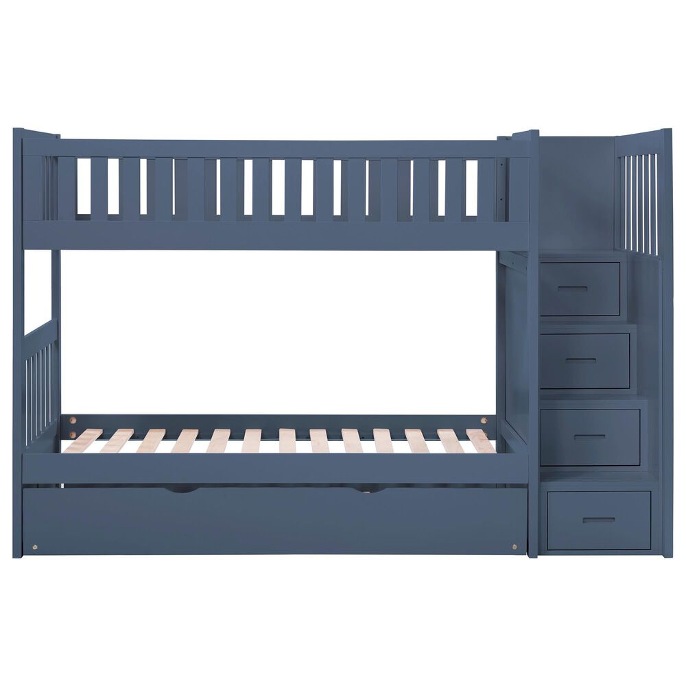 Homelegance Twin/Twin Step Bunk W/ Trundle, , large