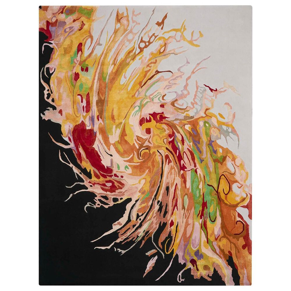 Nourison Prismatic 8"6" x 11"6" Golden Yellow, Ivory, Pink, Red, Purple, Grey and Black Area Rug, , large