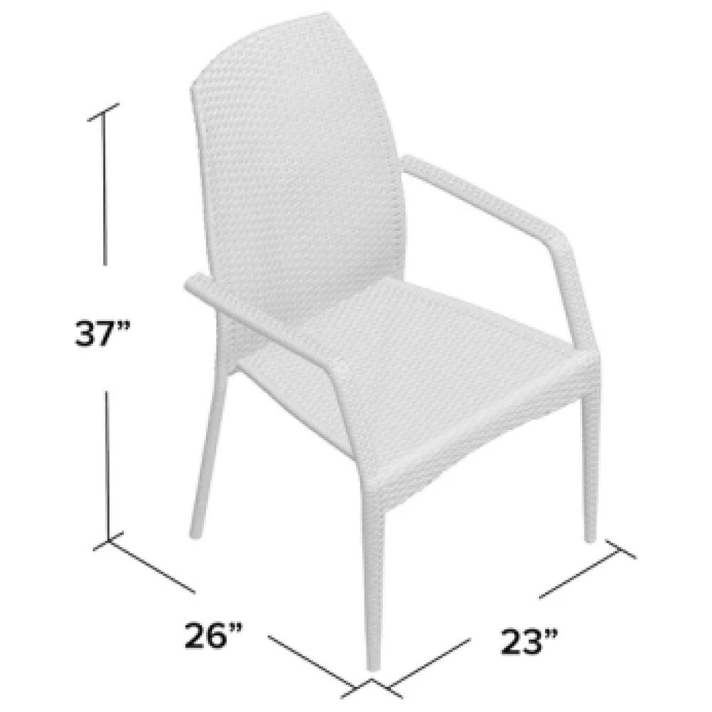 Hearth and Haven Patio Wicker Dining Chair with Sleek Frame and Tapered Leg in Brown &#40;Set of 2&#41;, , large