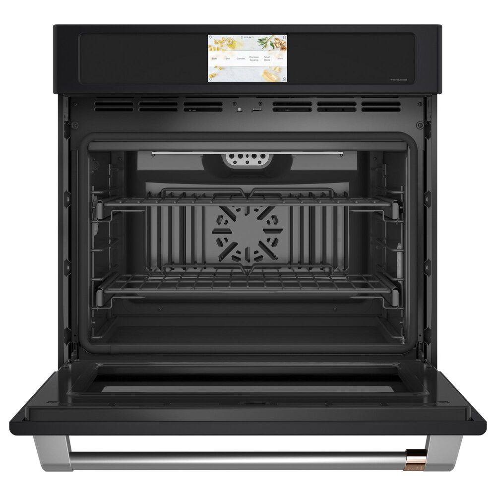 Cafe 2-Piece Kitchen Package with Matte Black 30" Smart Built-In Convection Single Wall Oven and Black 30" Touch Control Induction Cooktop, , large