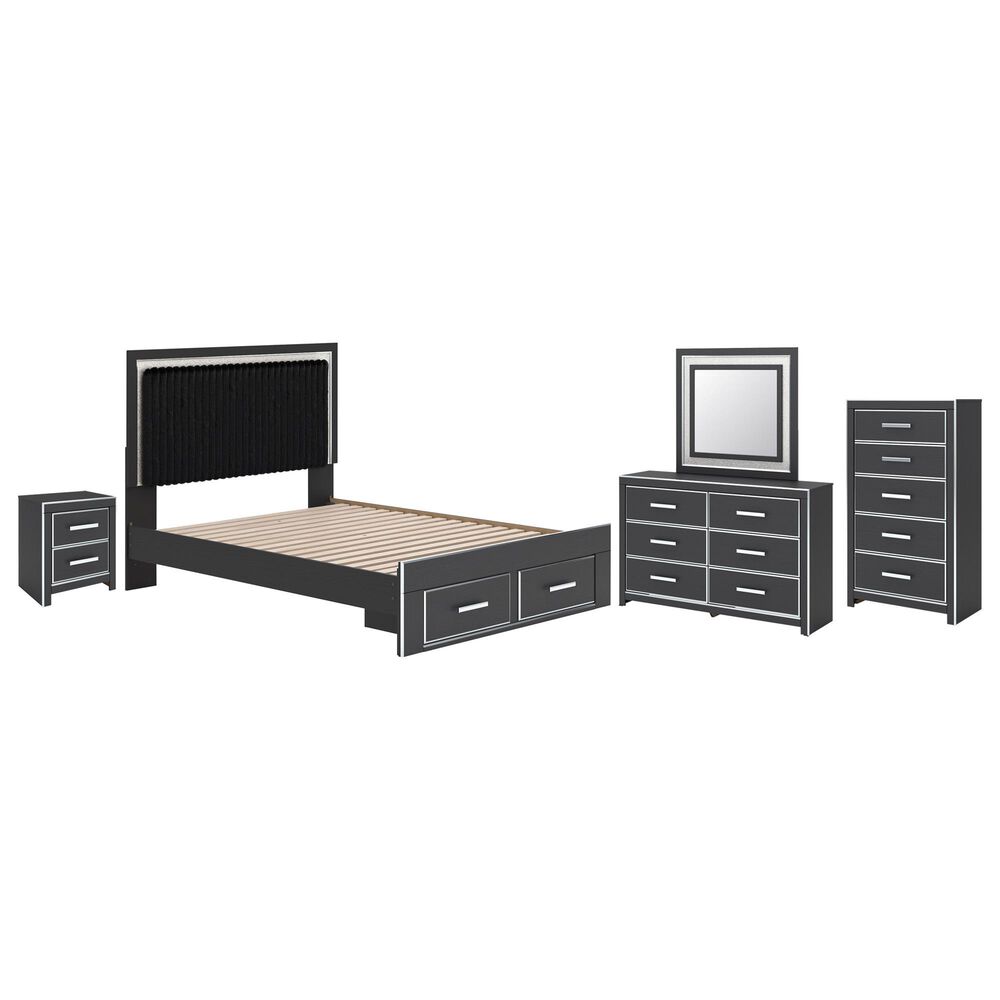Ashley Zuraleus 5-Piece Queen Storage Bedroom Set in Matte Black, , large