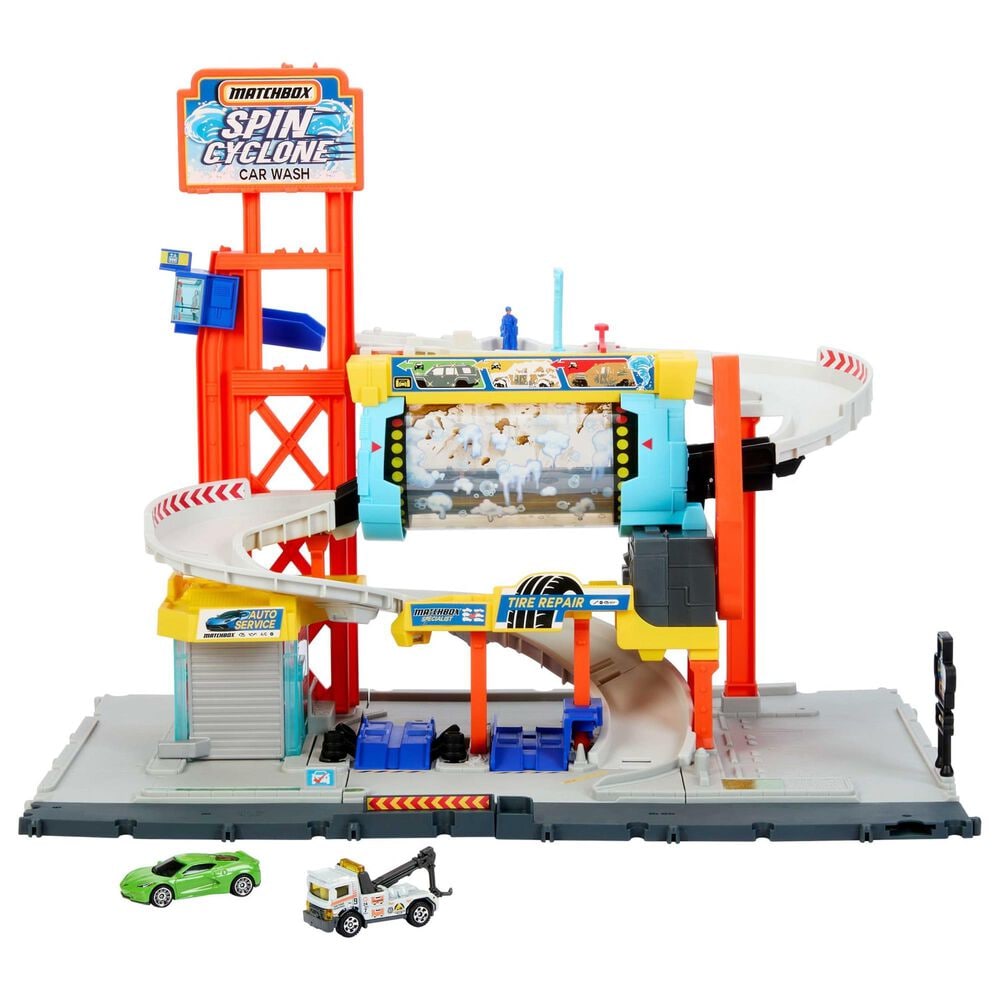 Matchbox Spin Cyclone Car Wash Playset in Multicolor, , large