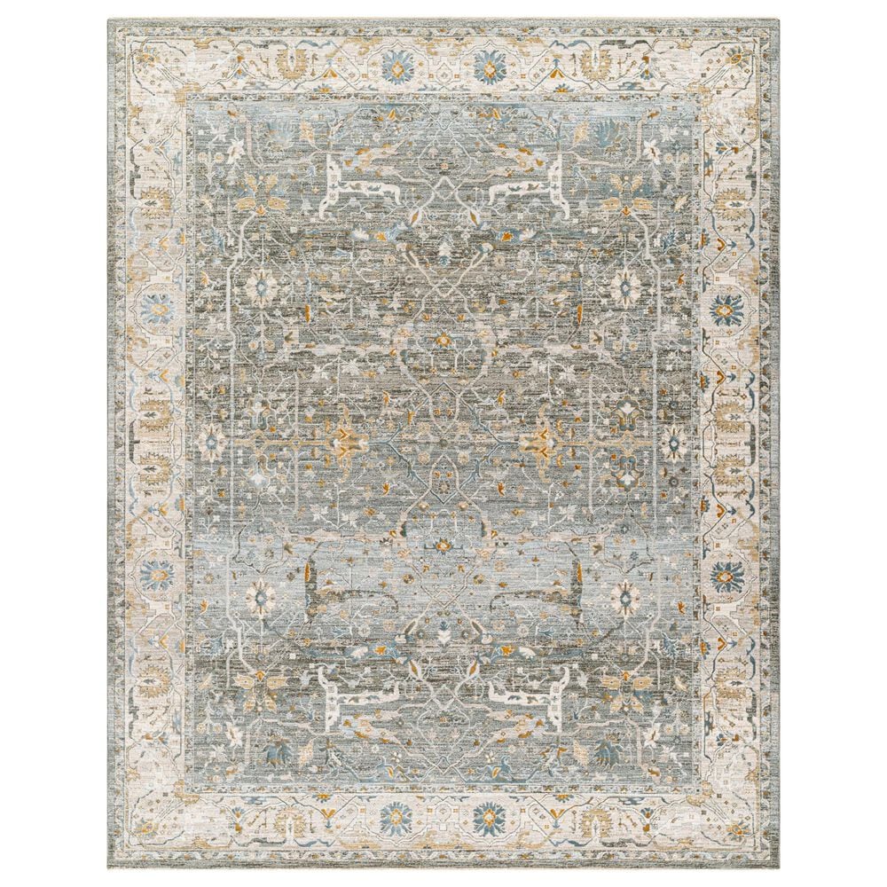 Surya Dresden Deep Teal, Dusty Sage, Taupe, Off-White, Light Gray, Olive and Mustard 2&#39;7&quot; x 3&#39;11&quot; Area Rug, , large