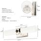 Hunter Lenlock 16" 2-Light Vanity with Cased White Shade in Brushed Nickel, , large