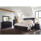 Riva Ridge Oxford 5 Piece California King Storage Panel Bedroom Set in Black, , large