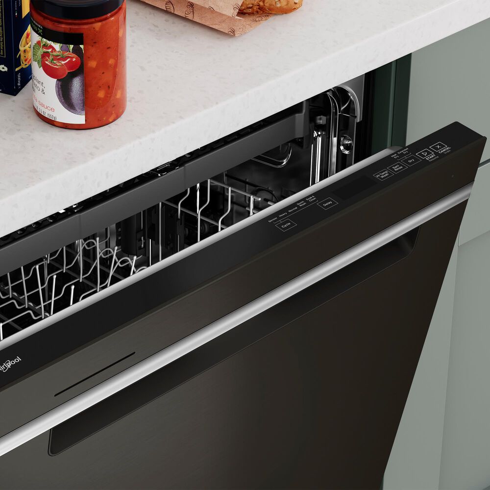 Whirlpool 24&quot; Fully Integrated Dishwasher in Black Stainless Steel, , large