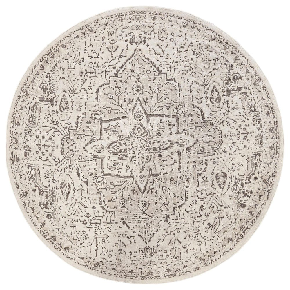 Amer Rugs Alpine 7&#39;10&quot; Round Light Cream Area Rug, , large