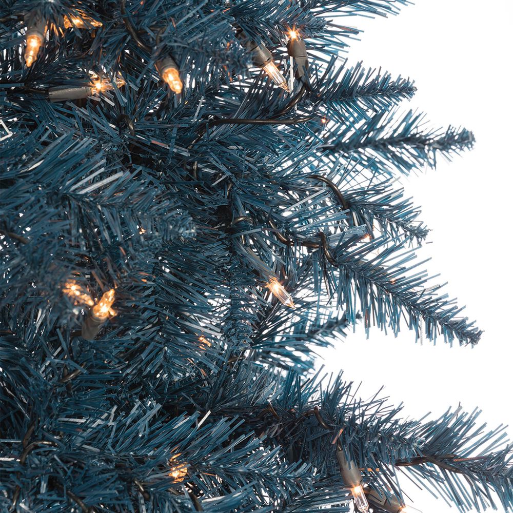 The Gerson Company 4&#39; Pre-Lit Tuscany Tinsel Christmas Tree in Dark Blue, , large