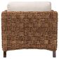 Baxton Studio Vevina Arm Chair with Natural Brown Seagrass in White, , large