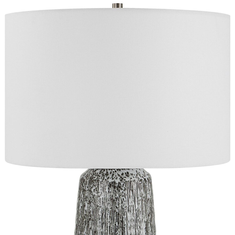 Uttermost Static Table Lamp in Black and White Glaze, , large