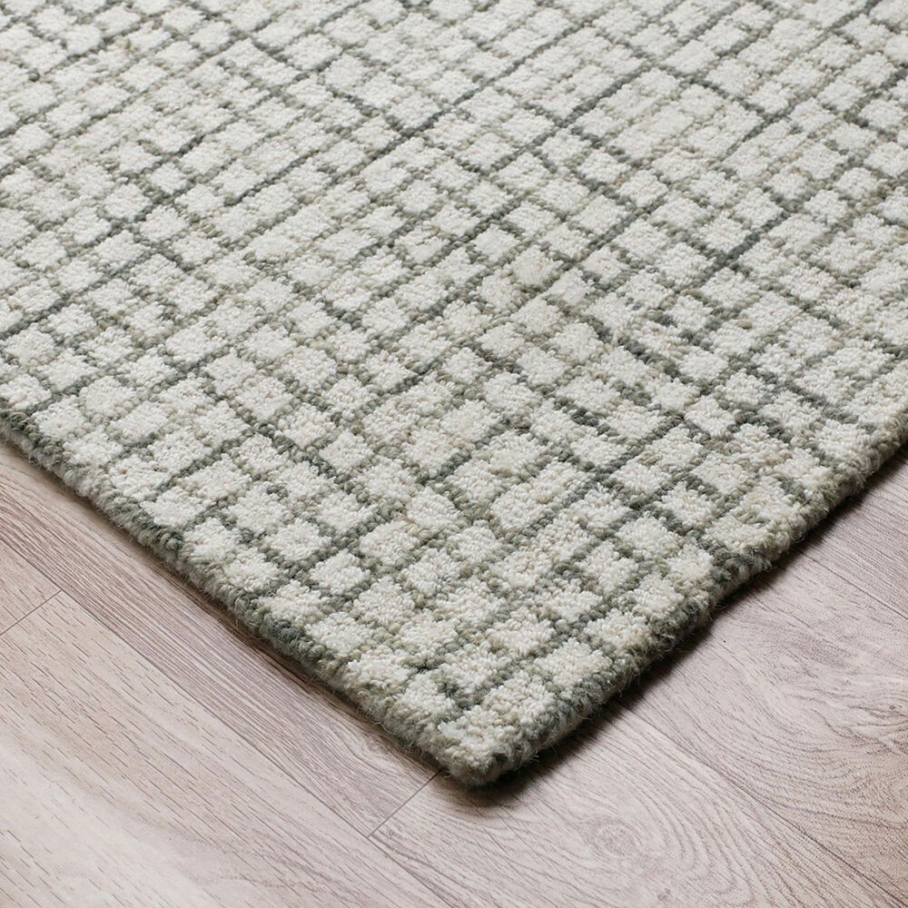 L&amp;R Resources Criss Cross Silver and Ivory 5' x 7'9" Area Rug, , large
