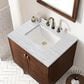 James Martin Vanities Amberly 30" Single Bathroom Vanity in Walnut with 3 cm Arctic Fall Solid Surface Top and Rectangular Sink, , large