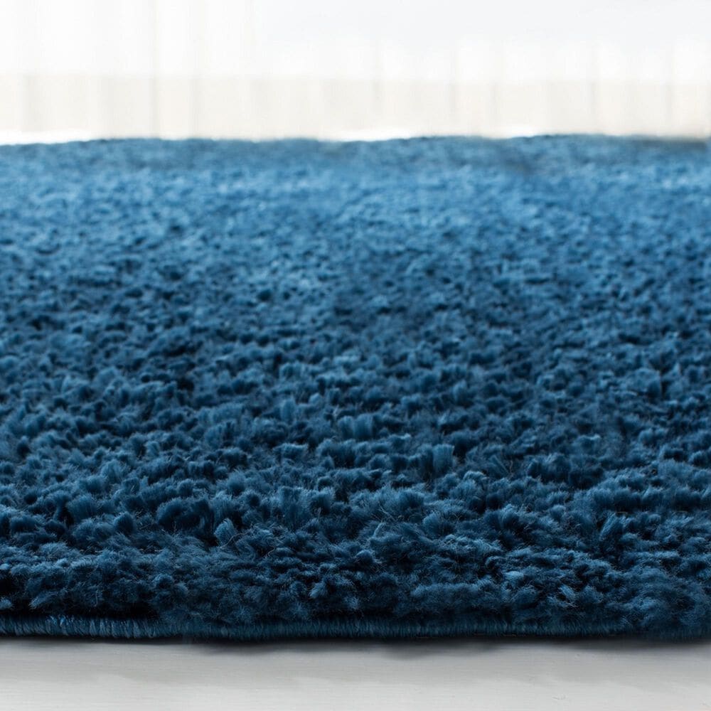 Safavieh August Shag AUG900N 6&#39;7&quot; Round Navy Area Rug, , large
