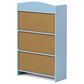 HOMLUX 4-Tier Bookshelf with 2-Door Storage Cabinet in Light Blue, , large