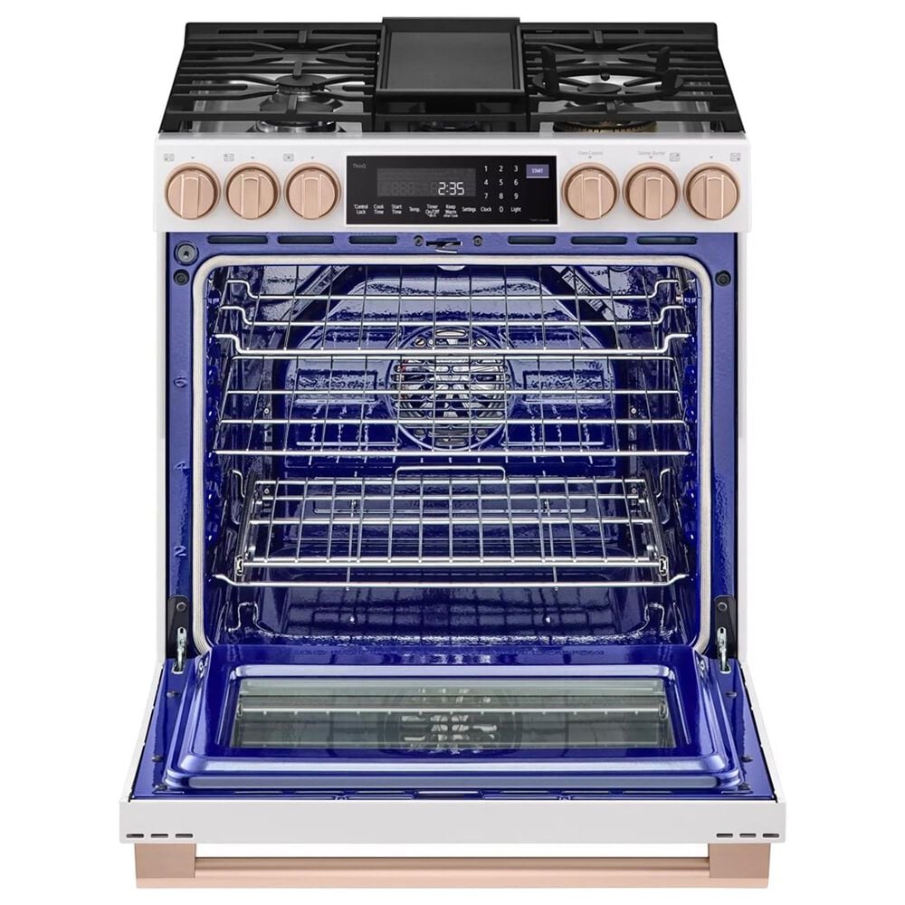LG Studio 30" Smart Slide-in Gas Range with  Air Fry and Convection in Essence White, , large