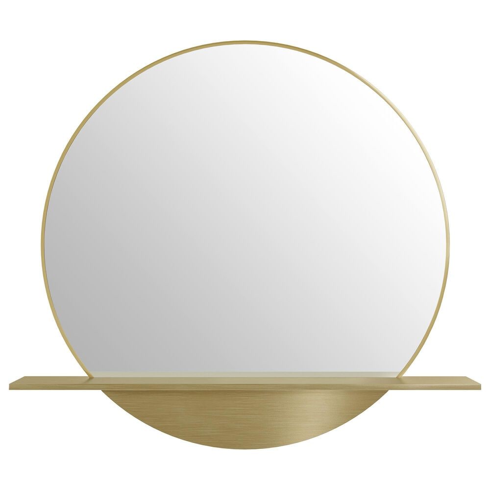 James Martin Platform 24&quot; Round Mirror in Radiant Gold, , large