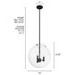 Hunter Sacha 3-Light Globe Pendant in Natural Iron, , large