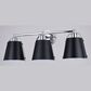 Vaxcel Barrington 3-Light Bathroom Vanity with Matte Black Shades in Chrome, , large