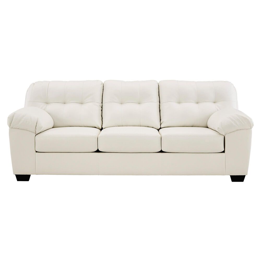 Signature Design by Ashley Donlen Stationary Sofa in White, , large