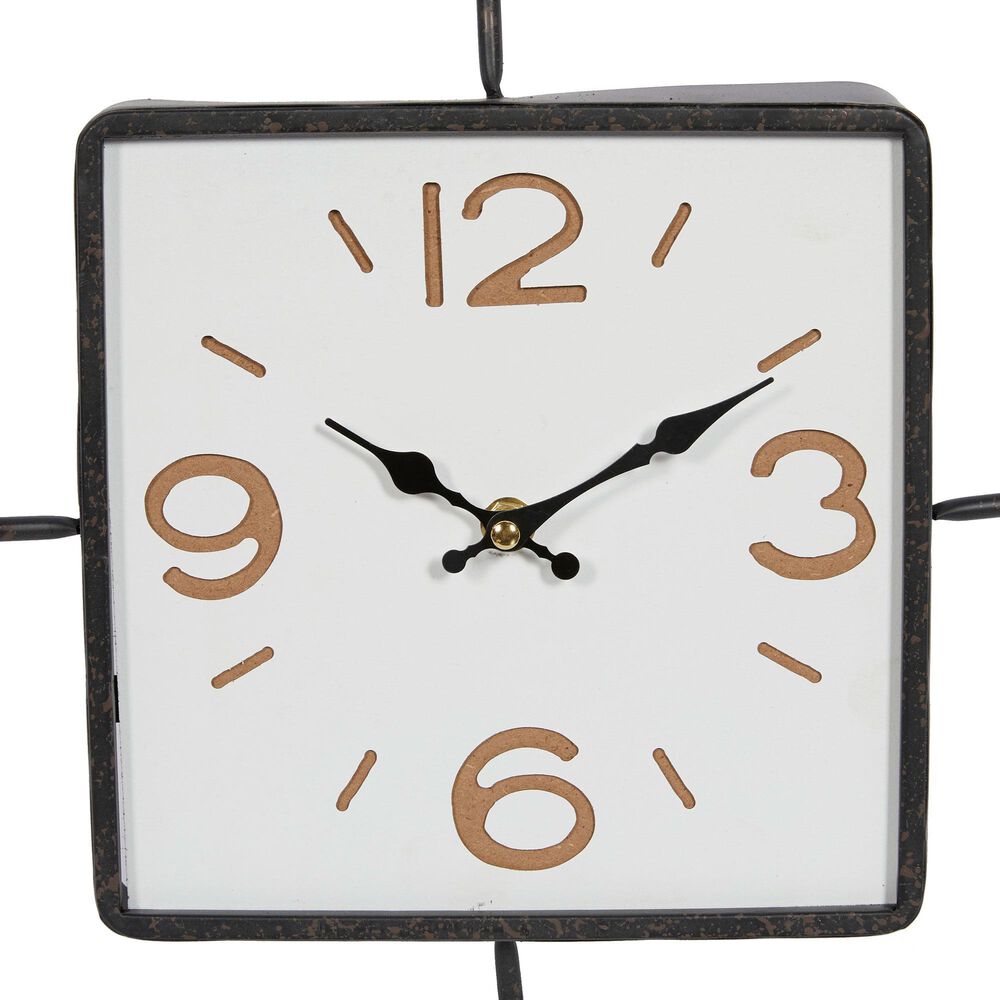 Novogratz 12&quot; x 12&quot; Wall Clock in Black, , large