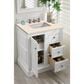 James Martin Vanities De Soto 30" Single Bathroom Vanity in Bright White with 3 cm Eternal Marfil Quartz Top and Rectangular Sink, , large