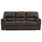 Ashley Leesworth Power Reclining Sofa in Dark Brown, , large
