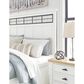 Ashley Ashbryn King Storage Bed and Two Nightstands in White and Oak, , large