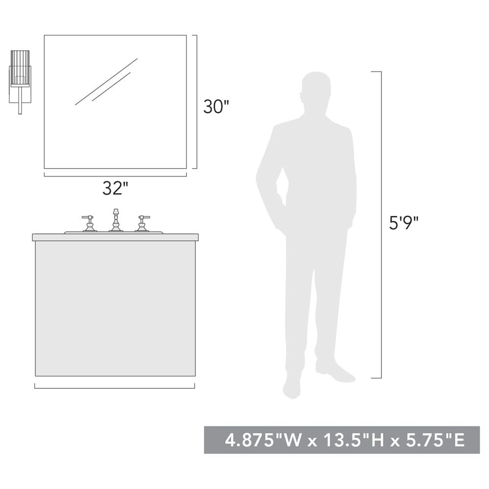 Golden Lighting Winslett 1-Light Wall Sconce in Pewter, , large