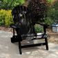 Highwood USA Hamilton Adirondack Chair & Ottoman in Black, , large