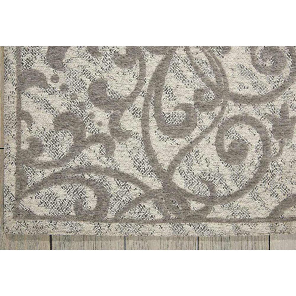 Nourison Damask DAS01 8&#39; x 10&#39; Ivory and Grey Area Rug, , large