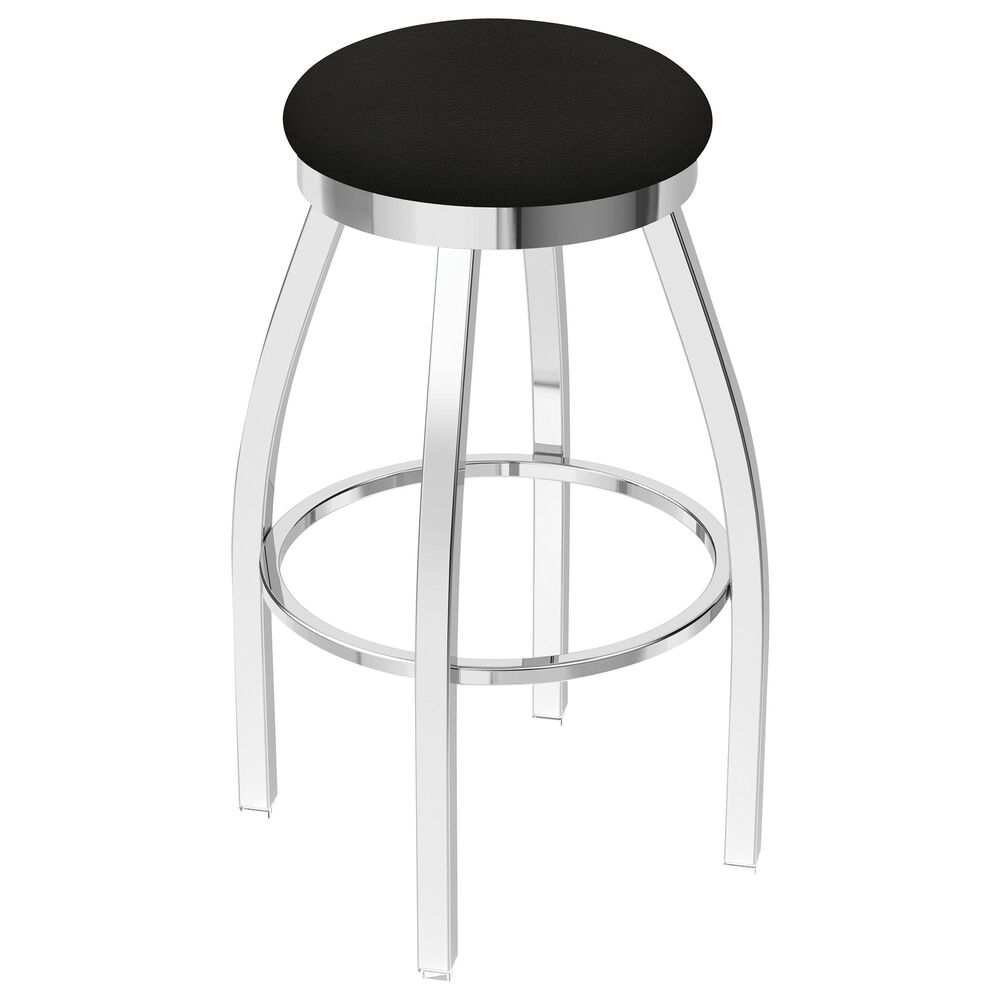 Holland Bar Stool 802 Misha 25" Swivel Counter Stool with Chrome and Canter Espresso Seat, , large