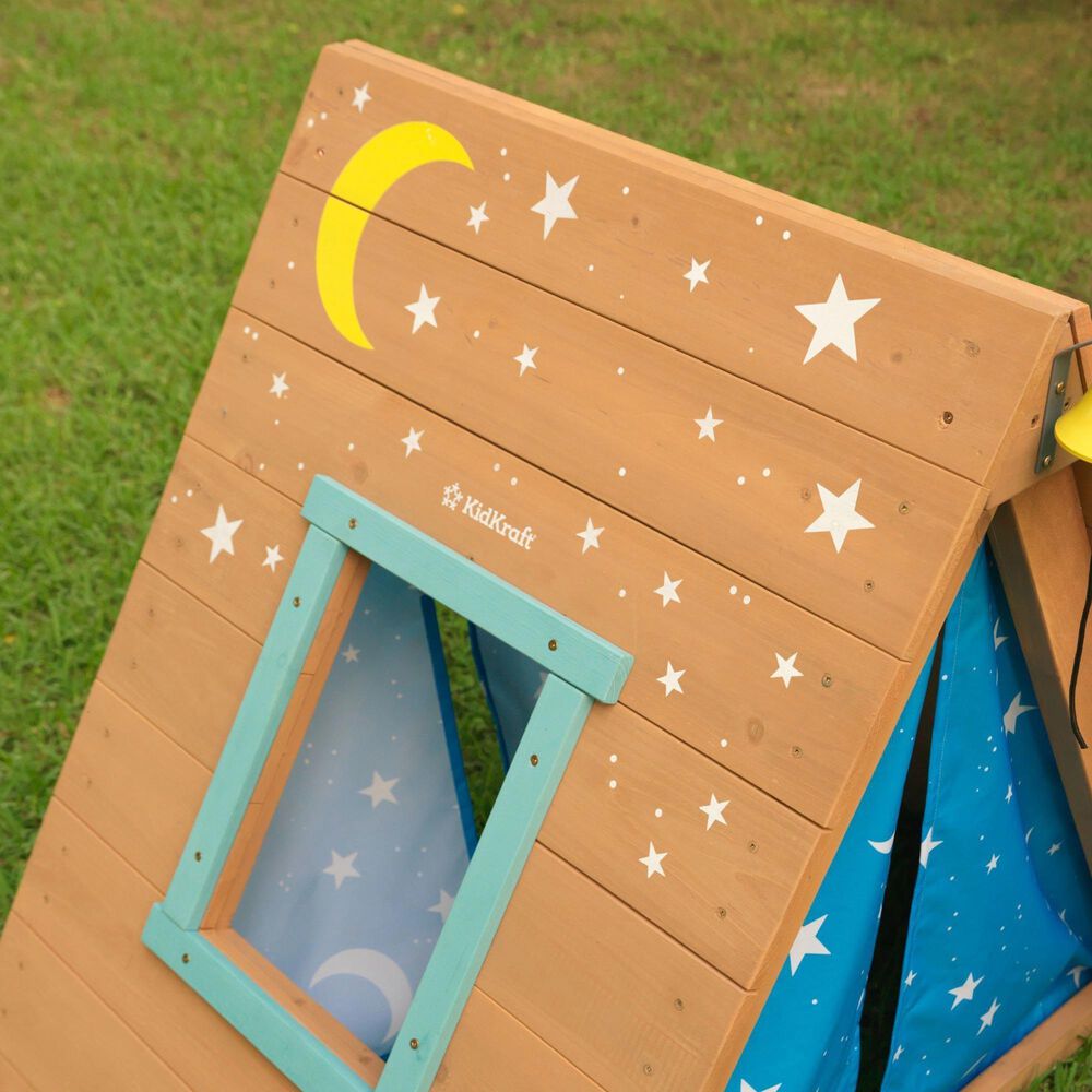 Kidkraft A Frame Hideaway &amp; Climber in Natural, , large