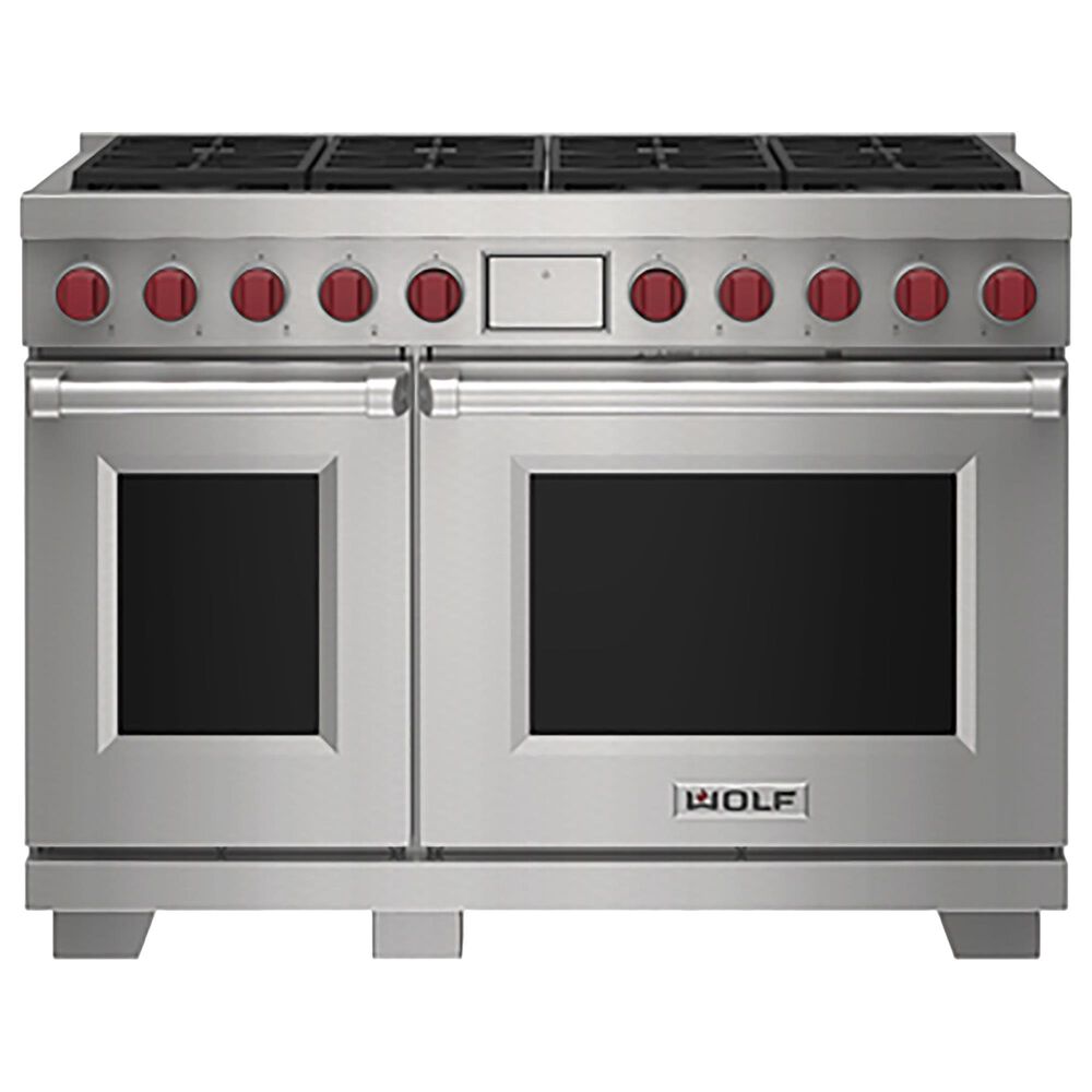 Wolf 48" Dual Fuel 8 Burners Range in Stainless Steel, , large