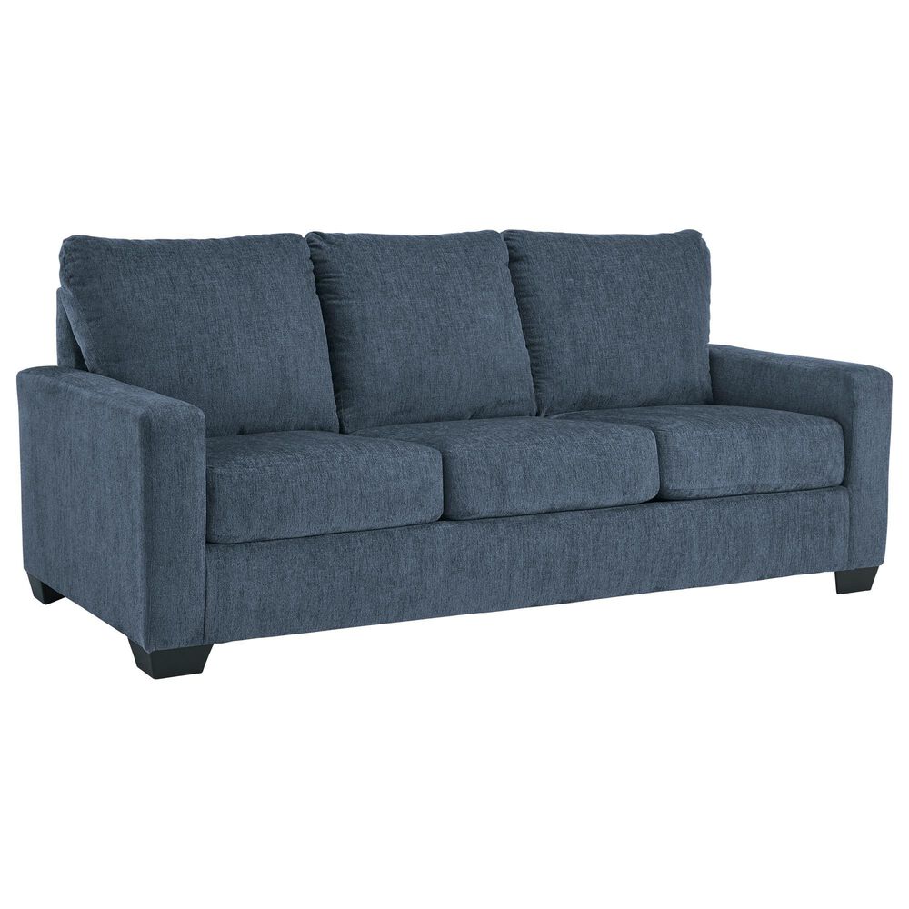 Ashley Rannis Stationary Queen Sofa Sleeper in Navy, , large