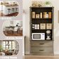 GARVEE 65" Kitchen Pantry Cabinet in Gray, , large